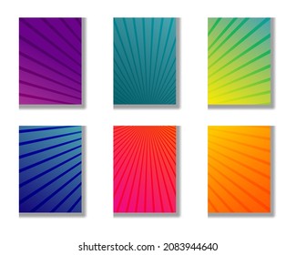 collection of Design templates. geometric cover front page | Futuristic pattern | sunshine style vector