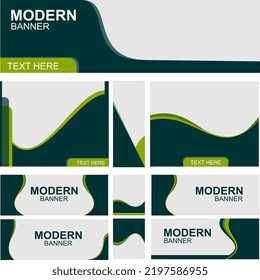 Collection of design web templates, modern banner for website design Social media cover, advertising banner flyer.