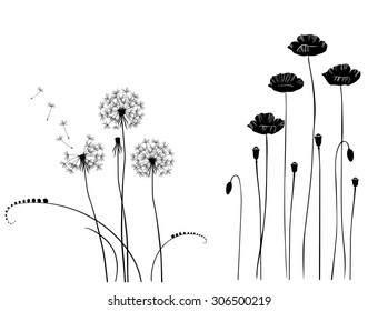 Collection for designers, wild plant vector