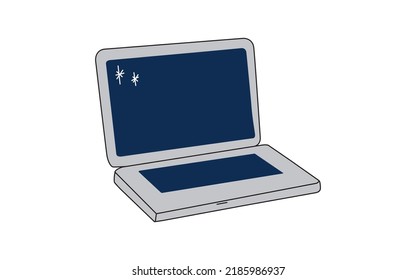 Collection of Desktop computer , laptop icon vector color editable. EPS 10