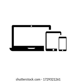 Collection of Desktop computer , laptop tablet and Smartphone icons vector color editable.EPS 10