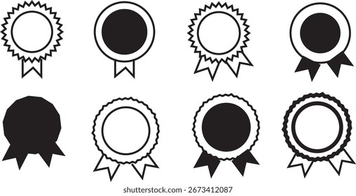 Collection of Detailed Badge Vectors Vector Pack of Detailed Badges