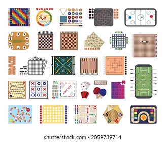 Collection of detailed board games. svg