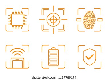 Collection Device Specification Hardware Icon Vector Stock Vector ...