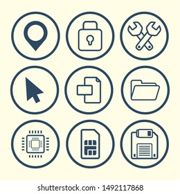 collection of devices and gadgets technology vector illustration