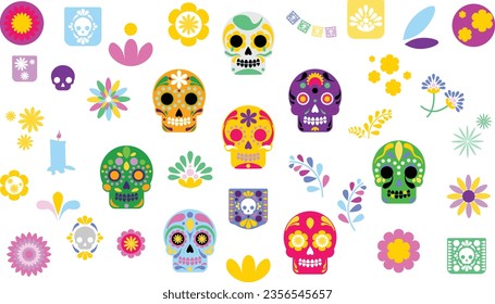 Collection of Dia De Los Muertos Illustrations