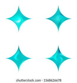 Collection of diamond-shaped colored backgrounds. Surreal style of 80th. Trendy soft color art. Blue eco fluid template for your poster, presentation, invitation, brochure or cards.