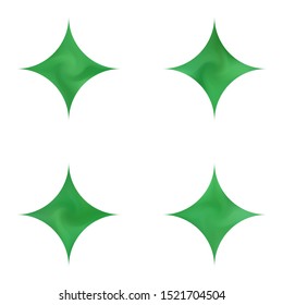 Collection of diamond-shaped colored backgrounds. Trendy soft color polygon. Simple style of 80th. Green eco fluid template for your poster, presentation, invitation, brochure or cards.