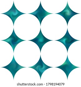 Collection of diamond-shaped mesh backgrounds. Simple style of 80th. Trendy soft color art. Blue celebration template for your cards, invitation, brochure and calendar.