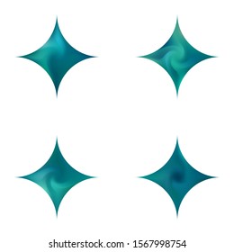 Collection of diamond-shaped mesh backgrounds. Trendy soft color illustration. Cool style of 80th. Blue celebration template for your cards, invitation, brochure and calendar.