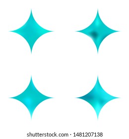 Collection of diamond-shaped smooth backgrounds. Trendy soft color art. Geometric style of 80th. Blue elegant and easy editable colorful fluid cover for your creative projects.