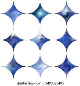 Collection of diamond-shaped smooth backgrounds. Trendy soft color theme. Futuristic style of 80th. Blue elegant and easy editable colorful fluid cover for your creative projects.