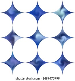 Collection of diamond-shaped smooth backgrounds. Trendy soft color illustration. Simple style of 80th. Blue elegant and easy editable colorful fluid cover for your creative projects.