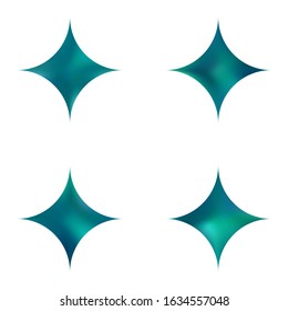 Collection of diamond-shaped smooth backgrounds. Trendy soft color effect. Cool style of 80th. Blue elegant and easy editable colorful fluid cover for your creative projects.