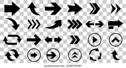 Collection of different arrow set vector design. Set of arrow icons. Arrows icon. big arrow icon set.