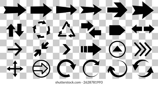 Collection of different arrow set vector design. Set of arrow icons. Arrows icon. big arrow icon set.