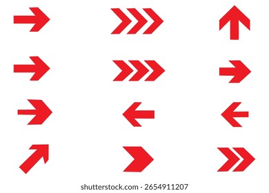 Colección diferentes signos de flecha. Iconos de flechas negras. Ilustración vectorial de flechas. Modernas flechas simples. Cursor. Flecha