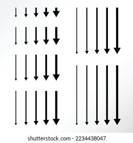 Collection different arrows sign. Available in different sizes.