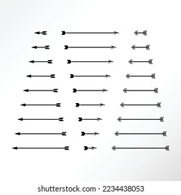Collection different arrows sign. Available in different sizes.