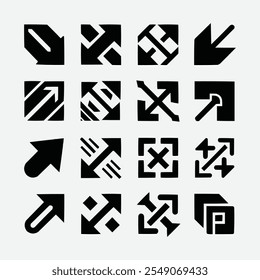 Collection different arrows sign. Black vector arrows icons. Modern simple arrows.