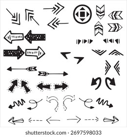 Collection different arrows sign. Set arrow icon. Black vector arrows. vector
