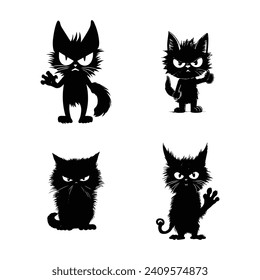 Collection of different black cats