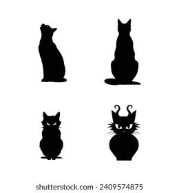 Collection of different black cats