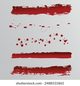Colección De Diferentes Antecedentes Sanguíneos Transparentes, Ilustración vectorial.