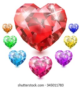 Collection of different, bright gems.