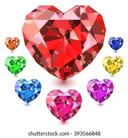 Collection of different, bright gems.