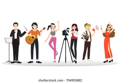 Collection of different career professions charecter