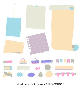 collection of different colored sticky notes with shadow