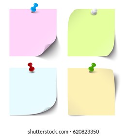 collection of different colored sticky notes with shadows