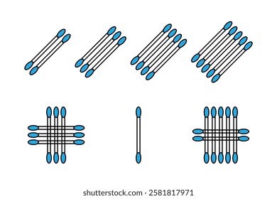 Collection of Different Cotton Swab Arrangements.