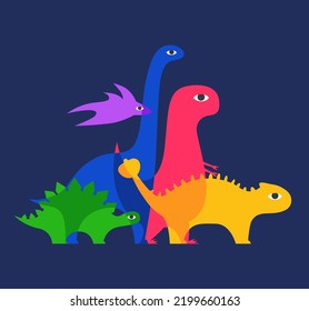 Collection of the different dinosaurs