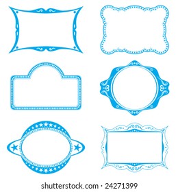 Collection of different frames for background or labels