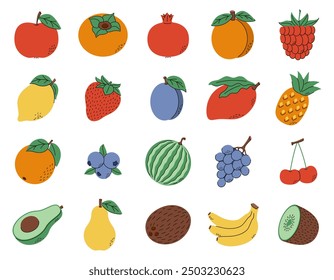 Una colección de diferentes frutas