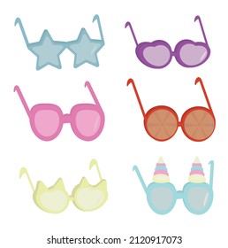 Collection of different funny glasses