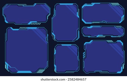 Collection of different futuristic technology frames