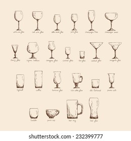 antique wine glass vector