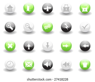 Collection of different gothic  icons for using in web design