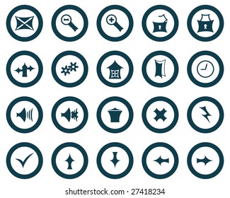 Collection of different gothic  icons for using in web design