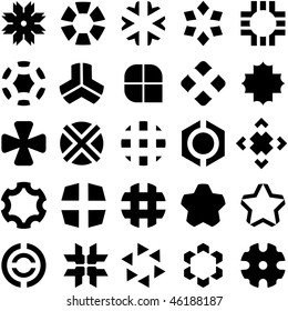 Collection of different graphic elements for design.