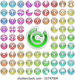 Collection of different graphic elements for design.