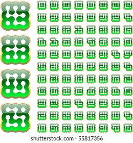 Collection of different graphic elements for design.