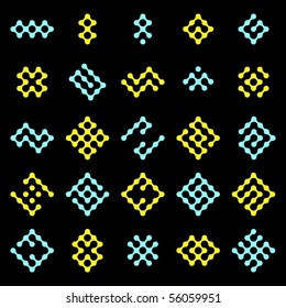 Collection of different graphic elements for design.