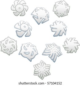 Collection of different graphic elements for design.