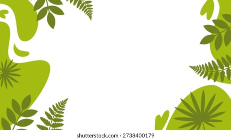 collection of different green leaf shapes for nature and environment themed project