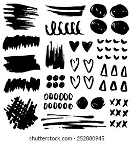 Collection of different hand sketched textures made by marker. You can use it for your design.