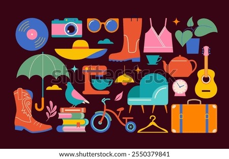 Similar – Image, Stock Photo flea market Retro